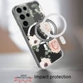 thumbnail image 3 of For Samsung Galaxy S24+ /S24 Plus Hybrid Flower Design Stylish Fashion Thick Hard MagSafe Compatible Shockproof Cover ,Xpm Phone Case [ White Roses ], 3 of 9