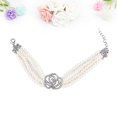 thumbnail image 4 of EeaseMX Precioso collar de perlas para perro con incrustaciones de rosas y cuatro hileras de perlas (rosa blanca, talla S), 4 of 7
