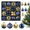 thumbnail image 3 of Surtidos juegos de adornos navideños 44X decoraciones de bolas de árbol de Navidad Diseño retro con grietas Bola de árbol de Navidad para bodas navideñas, 3 of 5