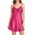 thumbnail image 3 of Lightweight Nightgowns for Women Zaewscy Lady's Sleeveless V-neck Dress For Home Wear Hot Pink S, 3 of 7