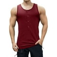 thumbnail image 2 of Yiaimeir Men's Sleeveless Ribbed Henley Tank Top Comfortable Button-Down Summer Muscle Tank Tops For Casual Wear Gym & Outdoors,Size S-3XL, 2 of 4