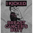 thumbnail image 2 of I Kicked Breast Cancers Butt BCA Women Plus Size Long Sleeve Graphic Tee Brisco Brands 2X, 2 of 5