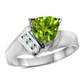 thumbnail image 2 of Star K � Genuine Peridot Trillion Triangle Contemporary Modern Designer Ring, 2 of 9
