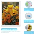 thumbnail image 3 of Diamond Art Kits for Adults, Yellow Orange Blossoms Sunlight Beauty 5D Diamond Painting Kits for Adults Beginners, DIY Full Drill Diamond Painting, Gem Art and Crafts 12x16, 3 of 7