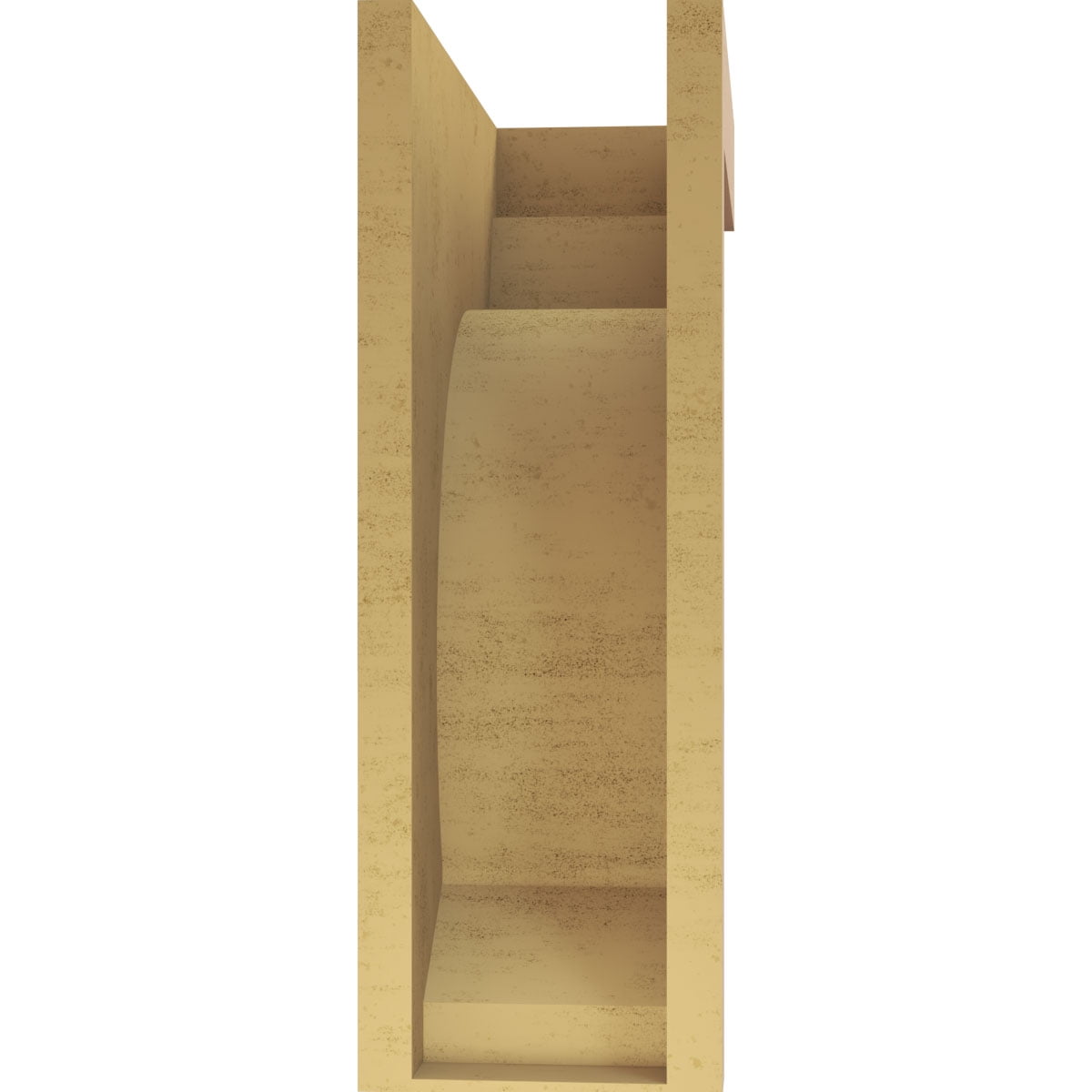10"W x 20"D x 30"H Classic Emerson Rough Cedar Woodgrain TimberThane Corbel, Primed Tan