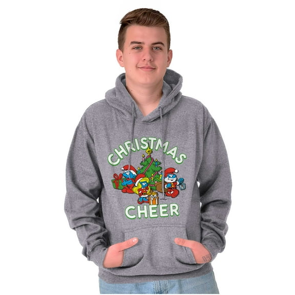 Smurfs Holiday Christmas Cheer Hoodie Sweatshirt Women Men Brisco Brands S