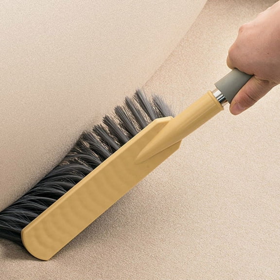 Bed Sweeping Brush, Household Hand Broom Brush Long Handle Soft Bristle Cleaning Brush Dusting Brush Comfort for Bed Couch Small Particles Hair Remover