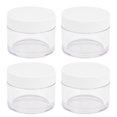 thumbnail image 1 of Juego de 4 recipientes reutilizables para lociones cosméticas, tarros redondos transparentes de 30 g para cremas de maquillaje, 1 of 8