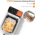 thumbnail image 3 of Commercial Deep Fryer 1700W Electric Countertop 10.35QT Dual Basket Stainless Steel Oil Fryer with Temperature Limiter for Home Kitchen Restaurant, 3 of 6