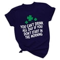 thumbnail image 2 of Pntutb Unisex St. Patrick'S Day Funny Print Casual Soild Color Camisetas de manga corta Pntutb Pntutb-2777, 2 of 9