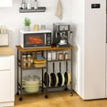 thumbnail image 2 of Kitchen Storage Cart with Adjustable Shelves and Lockable Wheels, 2 of 6
