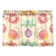 thumbnail image 7 of Yayeee Kitchen Curtains Tier Pair Light Filtering 27"x24" Rod Pocket Short Cafe Window Panel, Beach Toys Pattern, 7 of 7