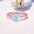 thumbnail image 4 of Heart Moonstone Ring 925 Sterling Silver Ring Diamond Engagement Ring Chritsmas Day Gift for Women Dainty Promise Ring, 4 of 4