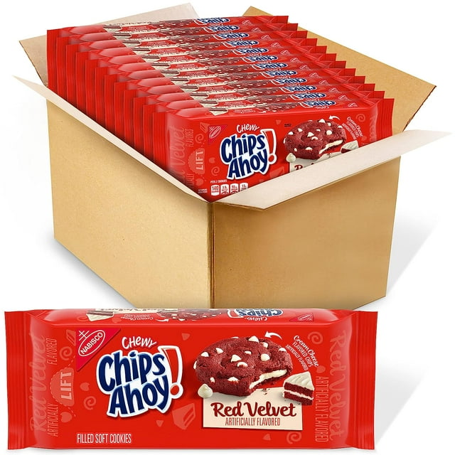 Chips Ahoy! Chewy Red Velvet Cookies, 9.6 Ounce (Pack of 12)