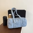 thumbnail image 6 of HUISZJ Denim Shoulder Bag, Adjustable Strap Underarm Bag, Women Fashion Crossbody Bag for Work Shopping Travel College (Blue), 6 of 10
