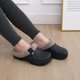 thumbnail image 5 of Crestar, zuecos forrados de piel para hombres y mujeres, zapatillas peludas cálidas de espuma viscoelástica, nuevas zapatillas cómodas impermeables para interiores y exteriores para invierno, 5 of 5
