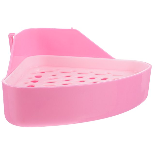 OULII Chinchilla Cage Litter Box Leak Prevention Small Animal Toilet Pink 1Pack