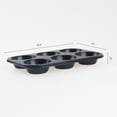 thumbnail image 2 of Unique Bargains Nonstick Cupcake Pan with 6 Cups Black 10.4*10.4*1.2in, 2 of 6