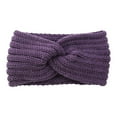 thumbnail image 2 of Qarigey Diadema de ganchillo, banda para el sudor transpirable deportiva, orejeras suaves elásticas, accesorios para el cabello, diadema Accesorio para el cabello Púrpura niebla, 2 of 6