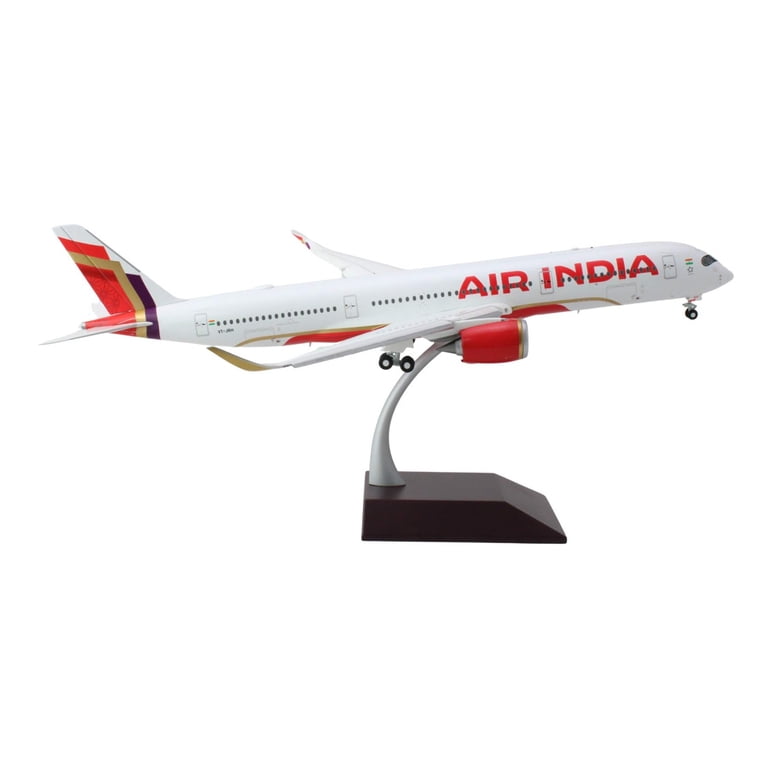 JC Wings Air Caraïbes Airbus A350-900 Model - 1:400 Scale Diecast Plane With Flaps Down, Pre-Built