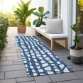thumbnail image 6 of Addison Rugs Chantille Indoor/Outdoor Transitional Squares Navy Washable Runner Rug, 2'3" x 7'6", 6 of 6