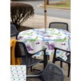 thumbnail image 5 of Outdoor Tablecloth with Umbrella Hole for Patio/Picnic/Party/Camping, Cartoon Dinosaur Waterproof Table Cloth Square Cover Washable, Watercolor Funny Cute Green Blue Dino (54"x 54"), 5 of 8