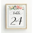 thumbnail image 2 of Darling Souvenir Calligraphie 1-12 Numéros de Table Florale Mariage Réception Décor Cartes de Table (5x7 Pouces), 2 of 2
