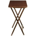 Mainstays (2Pack) Folding TV Tray Table Set in Walnut 19 x 15 x 26