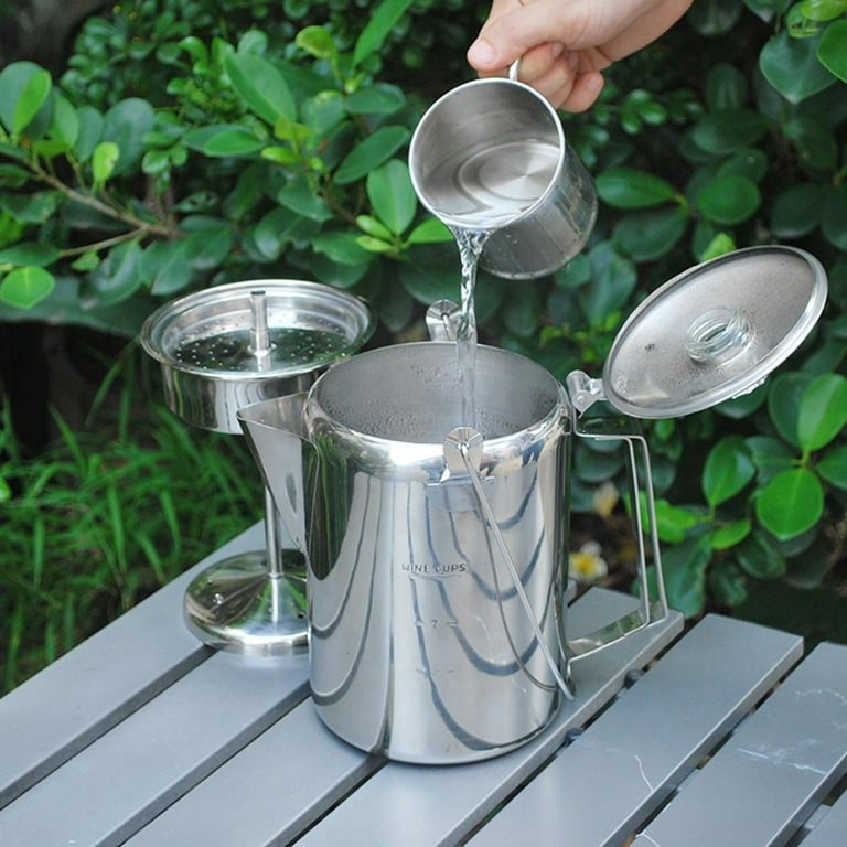 Vintage 9 cup Glass Percolator Coffee Pot complete  read  description: Home & Kitchen