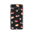 thumbnail image 1 of DistinctInk Clear Shockproof Hybrid Case for Samsung Galaxy S10e (5.8" Screen) - TPU Bumper, Acrylic Back, Tempered Glass Screen Protector - Cartoon Sushi, 1 of 1