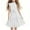 White, variant on Efsteb Summer Dress for Girls Ruffle Sleeve Tiered Sundress Solid Color A Line Casual Dresses with Belt (Navy,10 Years)