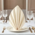thumbnail image 3 of REGALWOVEN 12 Pack Cloth Napkins, Jacquard Washable and Reusable Table Dinner Napkins for Restaurant, Weddings, Event and Parties Beige 19x19inch, 3 of 6