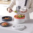 thumbnail image 4 of Juego De Cocina Para Microondas, Olla Apilable, Olla De Vapor De Plástico, Olla De Vapor, Vaporera De Cocina Multifuncional Con Tapa Para Cocinar En La Cocina Vogacara HA021334-00, 4 of 6
