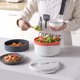 thumbnail image 4 of Juego De Cocina Para Microondas, Olla Apilable, Olla De Vapor De Plástico, Olla De Vapor, Vaporera De Cocina Multifuncional Con Tapa Para Cocinar En La Cocina Kearding HA021334-00, 4 of 6