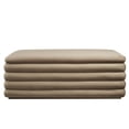 thumbnail image 4 of Accent Chair Bench Ottoman, Taupe Gray, Velvet, Living Kitchen Cafe Bistro Hospitality Restaurant, Modern Contemporary Boutique HB36622, 4 of 11