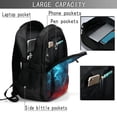 thumbnail image 4 of Balery Red And Blue Fire Mochila con carga USB para hombre y mujer - Mochila impermeable y antirrobo para portátil con puerto USB para viajes, trabajo, estudios y universidad, 4 of 7