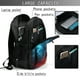 thumbnail image 4 of Balery Red And Blue Fire Mochila con carga USB para hombre y mujer - Mochila impermeable y antirrobo para laptop con puerto USB para viajes, trabajo, 4 of 7