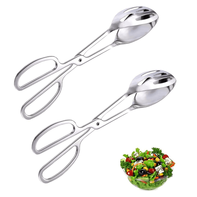 Pinces Résistantes à la Chaleur pour Buffet Fête Restauration, Pinces en Acier Inoxydable en Forme de Ciseaux Ergonomiques Durables Faciles à Nettoyer pour Maison Hôtel Restaurant Événements