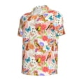 thumbnail image 4 of Wukai Flowers And Birds Watercolor Men’s Polo Shirts,Quick-Dry Athletic Shirt,Classic Fit Shirts-Small, 4 of 8