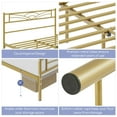 thumbnail image 3 of Topeakmart Metal Queen Size Platform Bed with Cloud-inspired Design Headboard, Antique Gold, 3 of 8