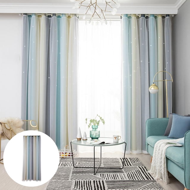 Cortina para salón perfecl Extra Aislado térmico Aisulado Sólido a prueba de herrumbre 132x210cm Beige