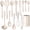 Khaki, variant on Walchoice 14 Pcs Cooking Utensils Set with Holder, Heat Resistant Silicone Kitchen Cookware Utensils Set, Kitchen Cooking Tools Includes Spatula Spoon Turner Whisk Tong, Dishwasher safe, Red