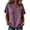 Purple-140513VV, variant on Womens Tops Summer Spring Tunic Short Sleeve Shirts Linen Texture Casual Dressy Blouses Cute Trendy Fringe Trim 2026 Purple M