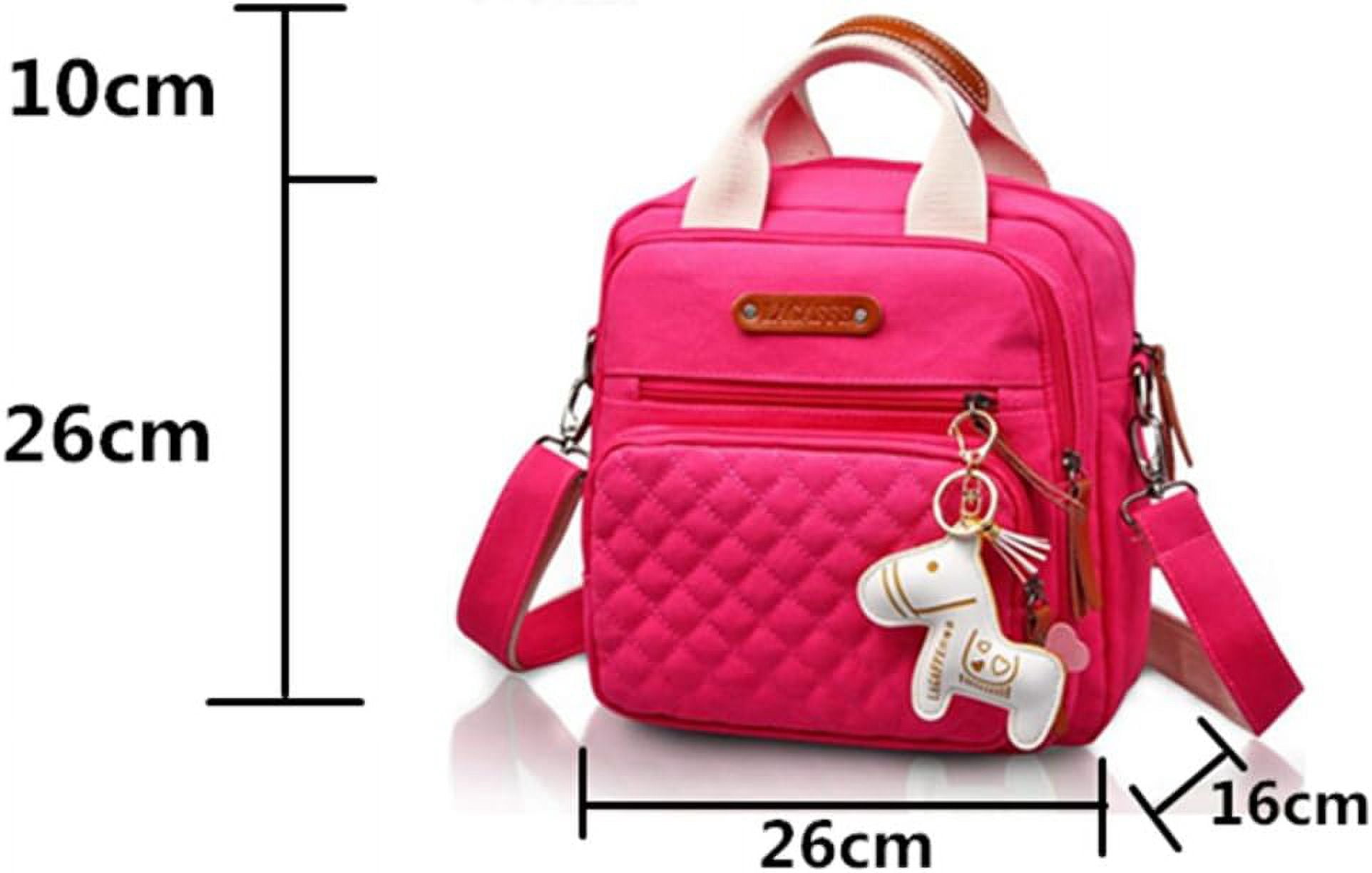 Mini Multi-Function Diaper Bag Tote Messenger Backpack-Black