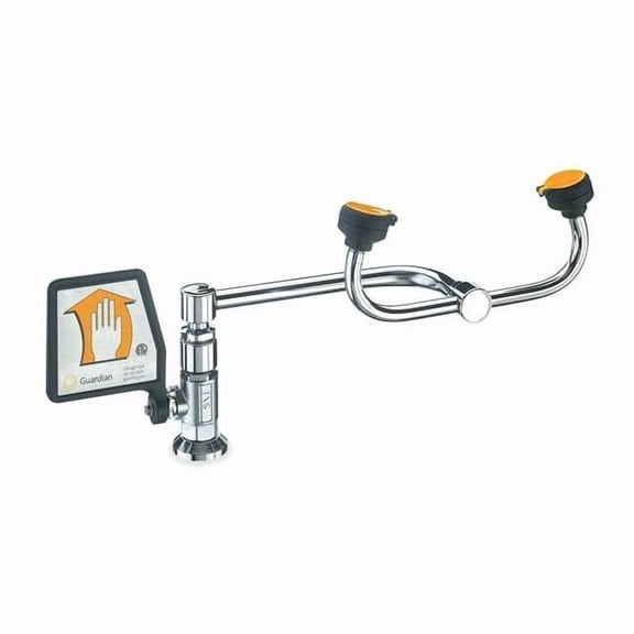 Plumbed Eyewash, Counter Mount, Plumbed, 8 1/4 in H., 17 5/12 in W