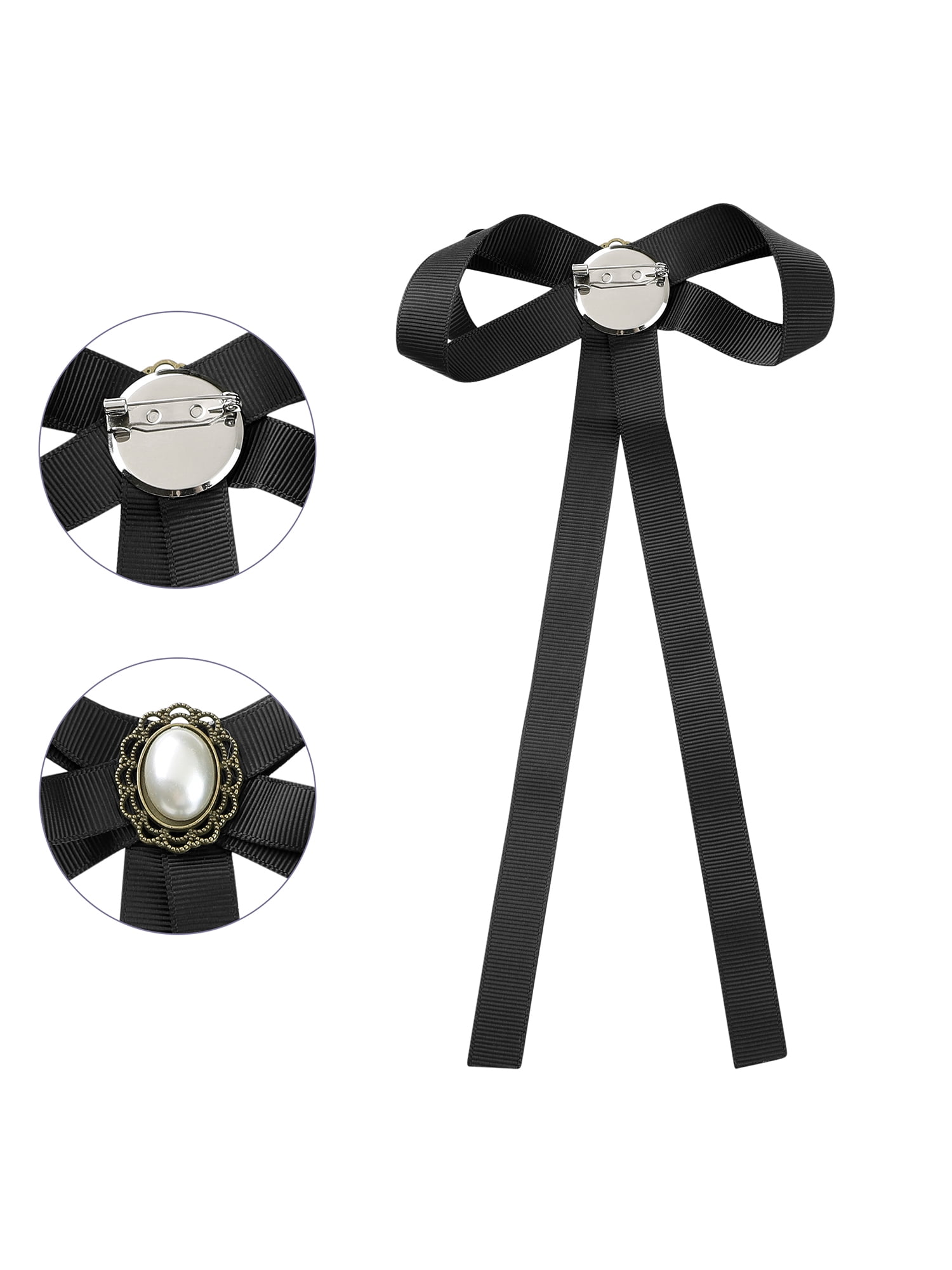 INSPIRE CHIC Women's Pre-tied Ribbon Bowknot Bow Brooch Pin with
