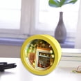 thumbnail image 4 of de madera con muebles, regalo elegante, juego de construcción artesanal hecho a mano, casa pequeña Amarillo Zulema Casa de muñecas en miniatura, 4 of 7