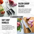 thumbnail image 6 of Farberware 13-Pc Forged Soft Grip Acacia Slim Knife Block Set, Edgekeeper Pro Knife Sharpener, Black, 6 of 15