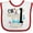 White and Red, variant on Inktastic I'm One- Cute Llama First Birthday Boys or Girls Baby Bib
