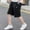 Black, variant on Lujianch Kids Toddler Baby Girls Boys Print Pocket Spring Summer Shorts Ruffle Clothes Boys Shorts Size 3-4 Years
